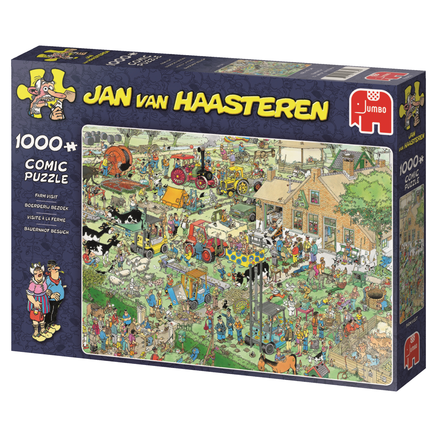 NEW Jumbo Farm Visit by Jan van Haasteren 1000 piece comic jigsaw puzzle 19063 